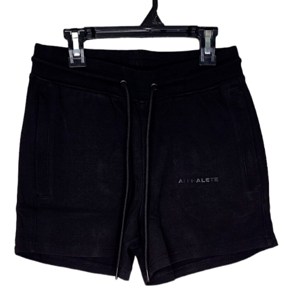 Alphalete Women's Black Essential Core Shorts Blackout Size S NWT